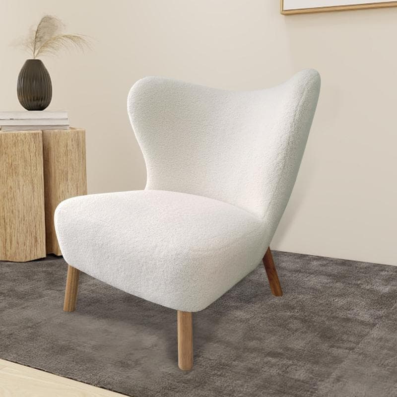 Fauteuil en teddy - blanc