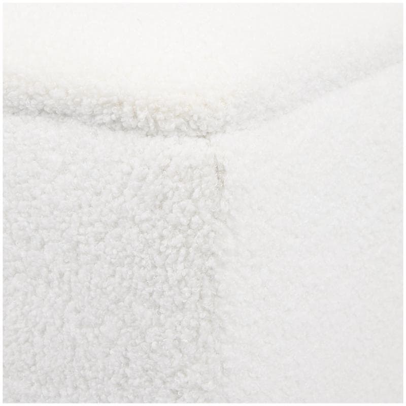 Banc de rangement en teddy - blanc