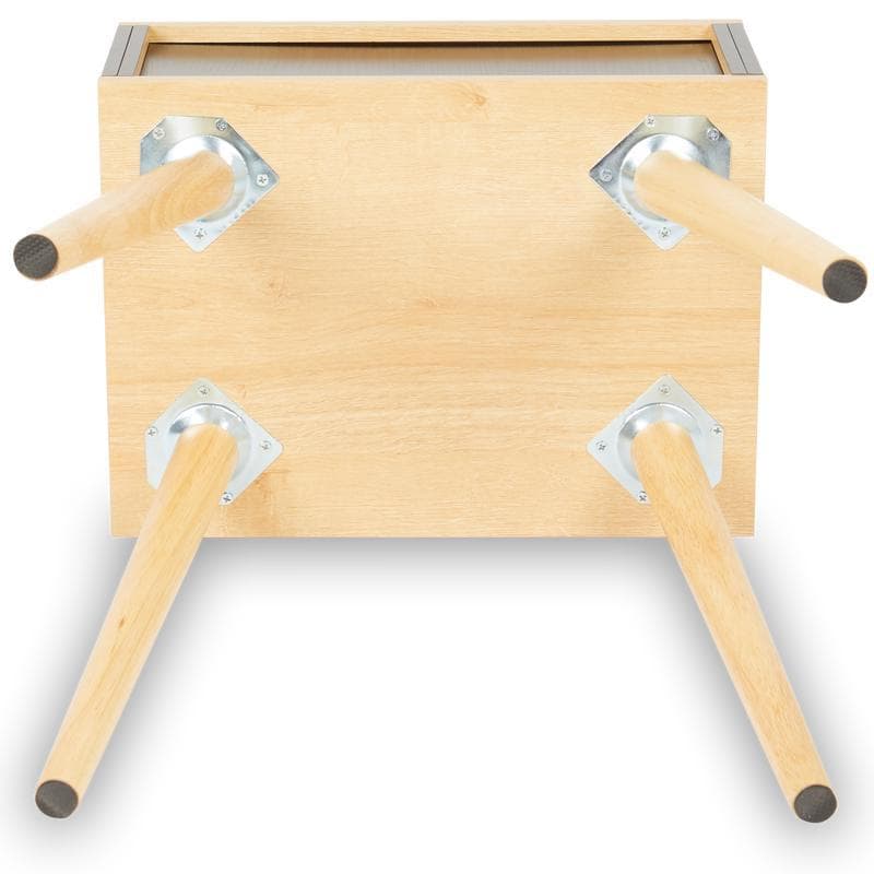 Table de chevet - noir & bois naturel