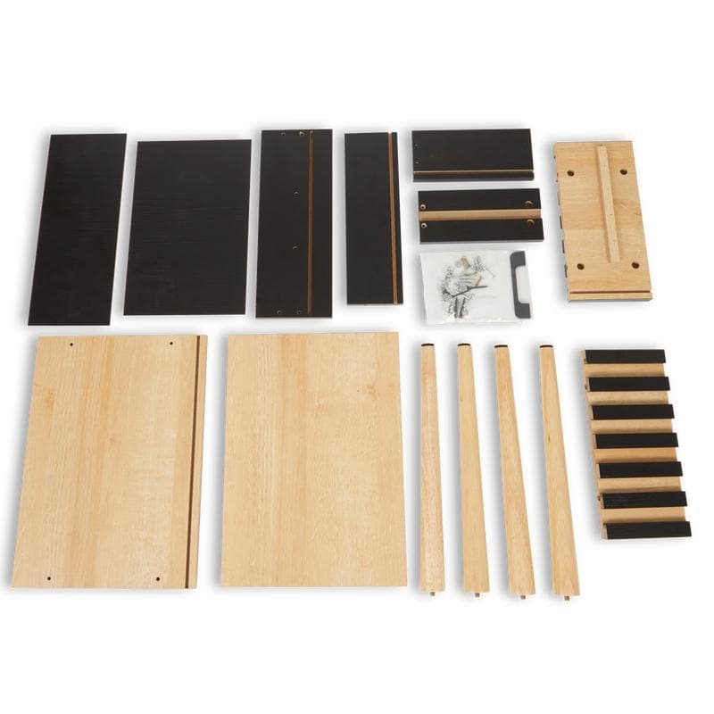 Table de chevet - noir & bois naturel