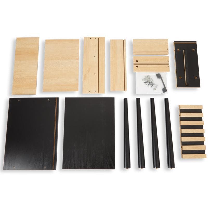 Table de chevet - bois naturel & noir