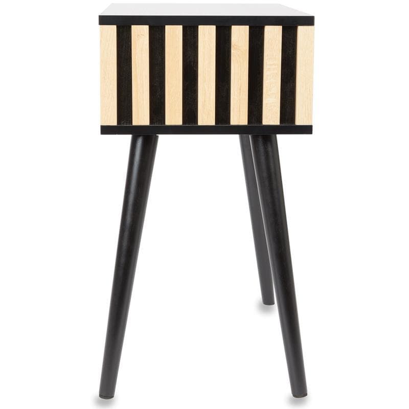 Table de chevet - bois naturel & noir