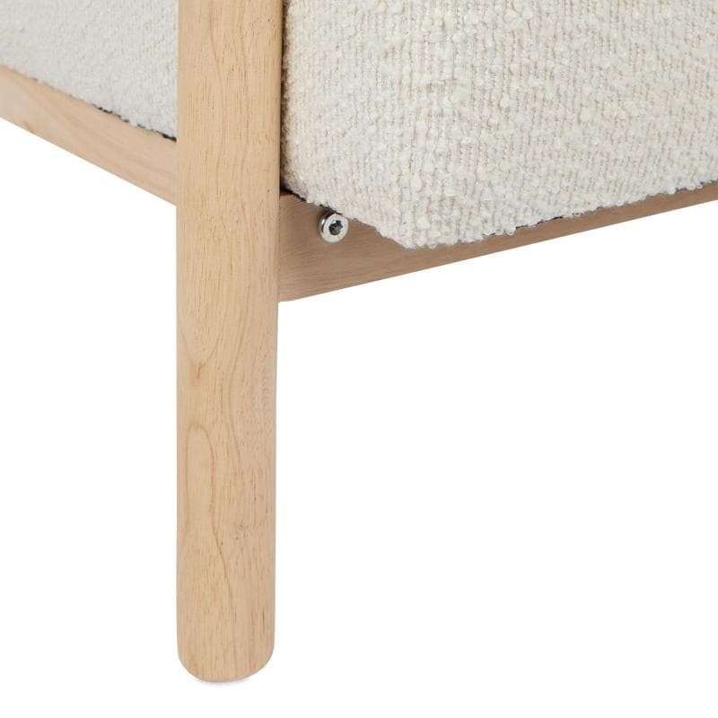 Banc de rangement en teddy - crème