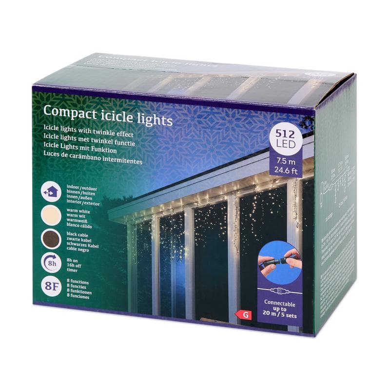 Kerstverlichting ijspegels - twinkelend