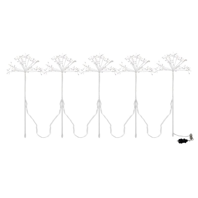 Tuinstekers kerstverlichting stervormige takken - 5 stuks