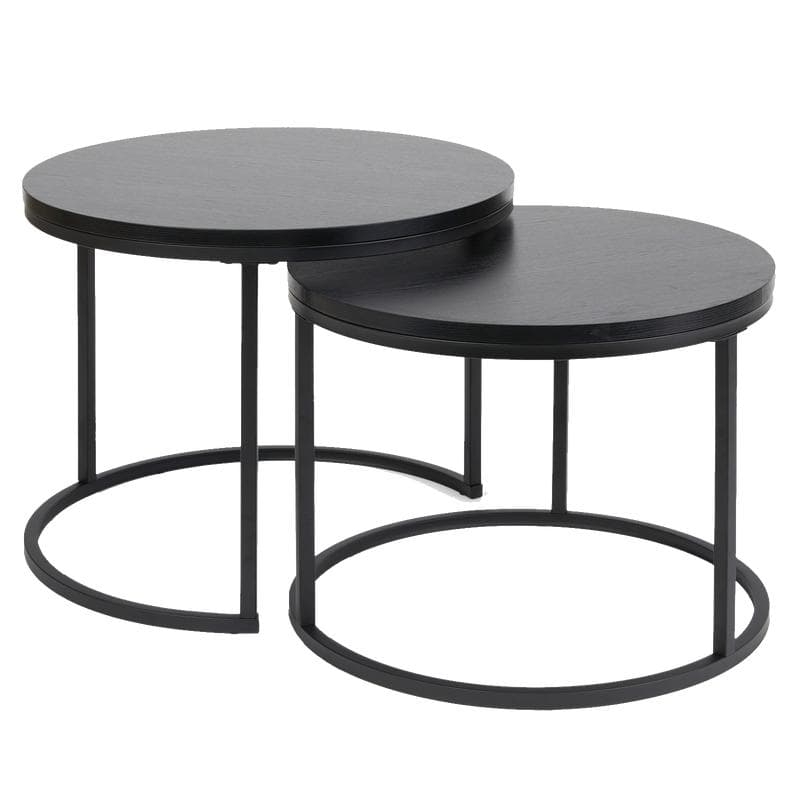 Tables gigognes rondes - noir