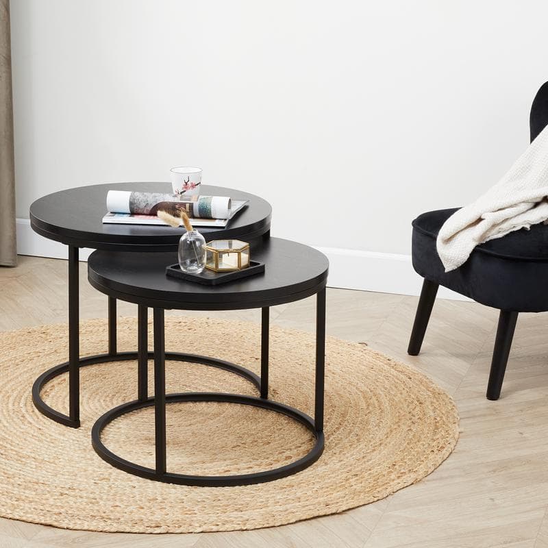 Tables gigognes rondes - noir