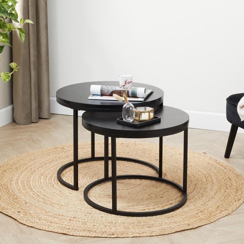 Ronde bijzettafels - Zwart