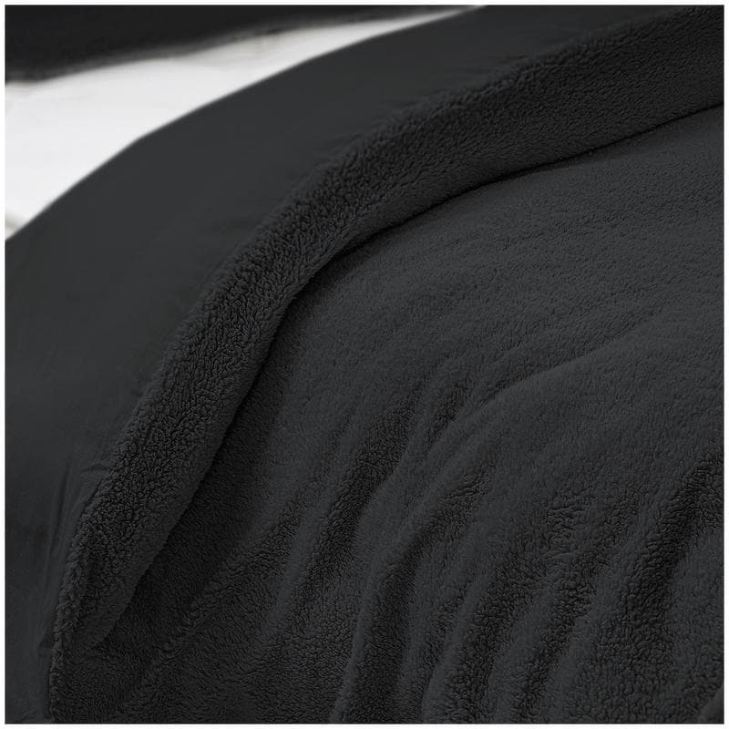 Teddy dekbedovertrek - Antraciet - 200 x 240 cm