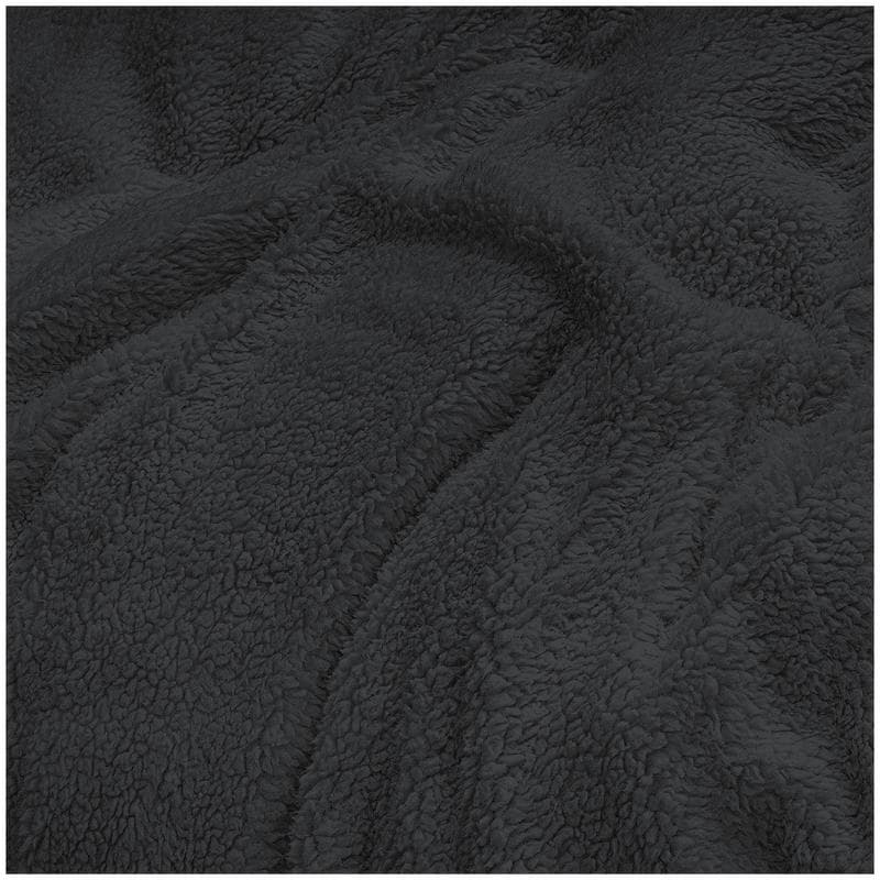 Teddy dekbedovertrek - Antraciet - 200 x 240 cm