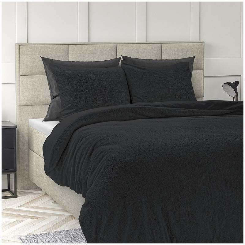Teddy dekbedovertrek - Antraciet - 200 x 240 cm