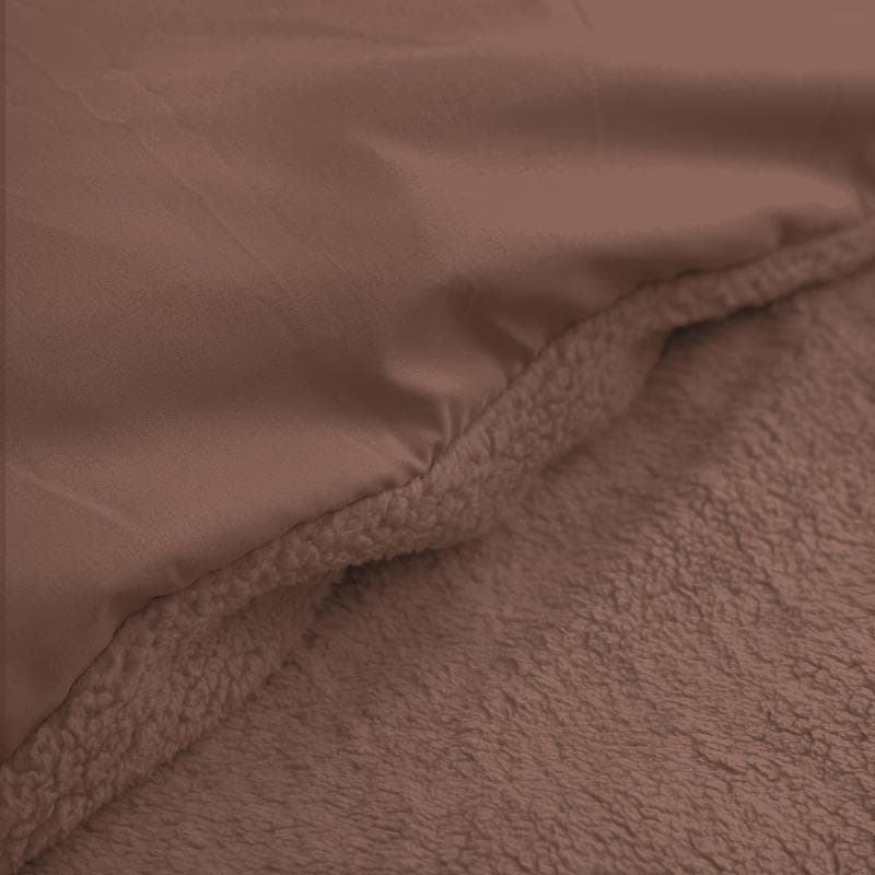 Teddy dekbedovertrek - Bruin - 140 x 200 cm