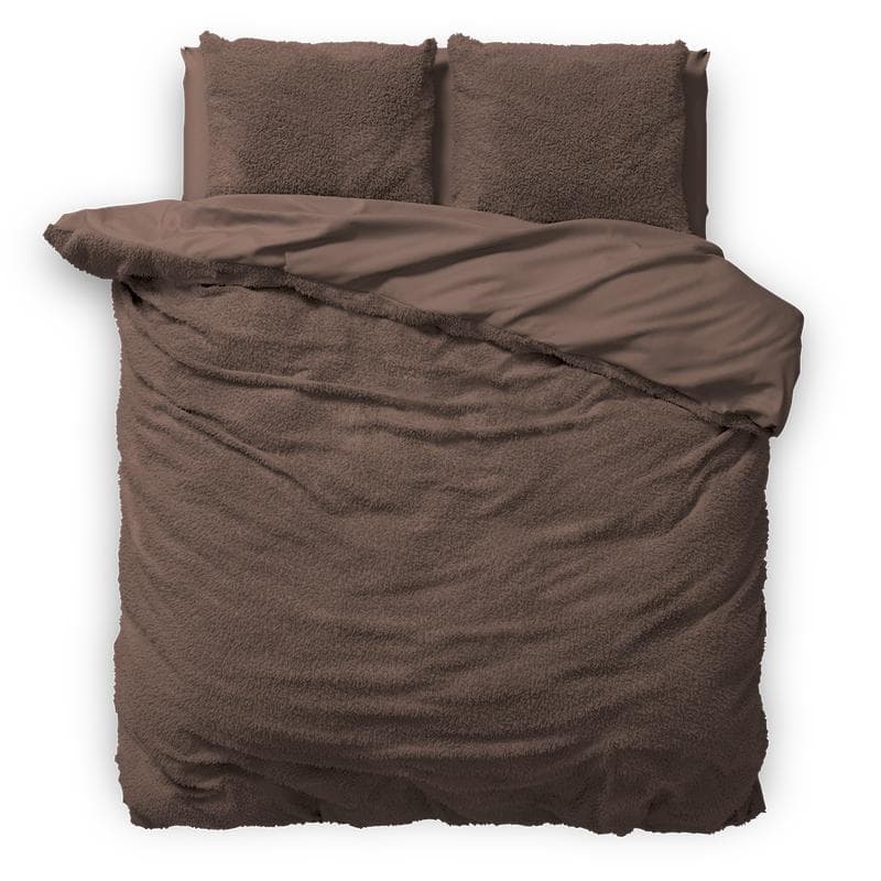 Teddy dekbedovertrek - Bruin - 200 x 240 cm