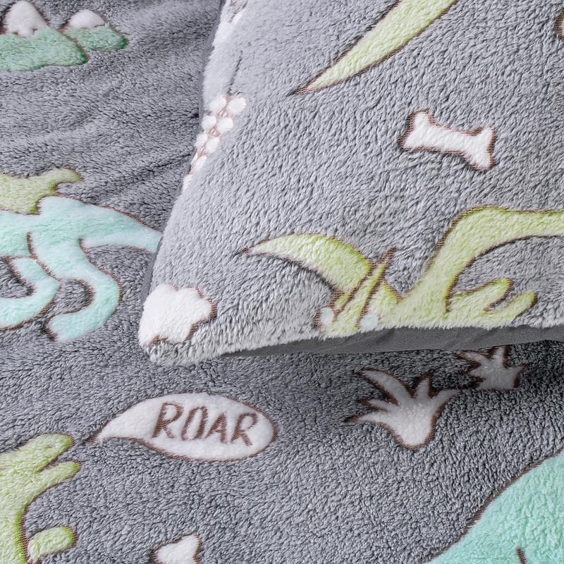 Glow in the dark dekbedovertrek - Dino's