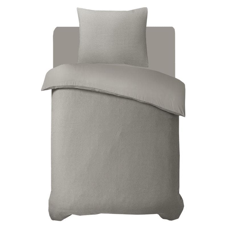 Parure de lit en nid d'abeille 140 x 200/220 cm - sable