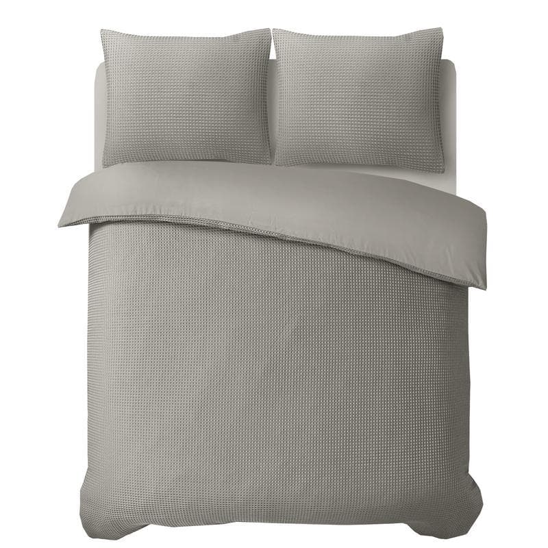 Parure de lit en nid d'abeille 240 x 200/220 cm - sable