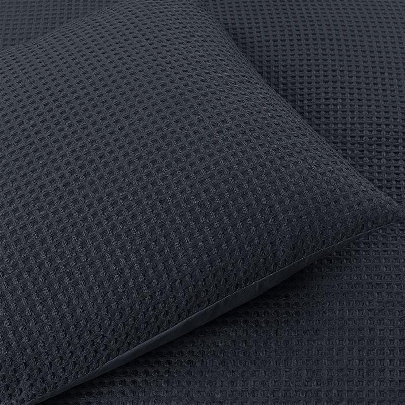 Parure de lit en nid d'abeille 240 x 200/220 cm - gris anthracite