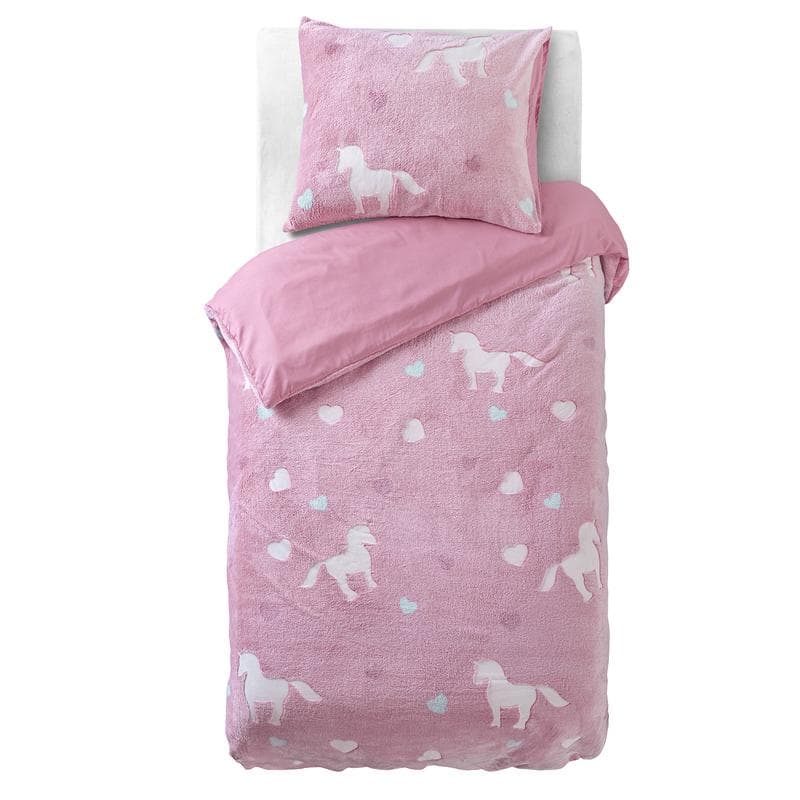 Glow in the dark dekbedovertrekset - Eenhoorn
