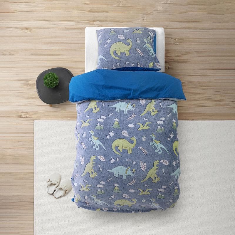 Parure de lit phosphorescente - dinosaures