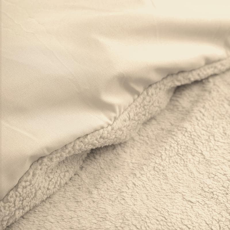 Teddy dekbedovertrek - Bruin/Taupe - 200 x 200 cm