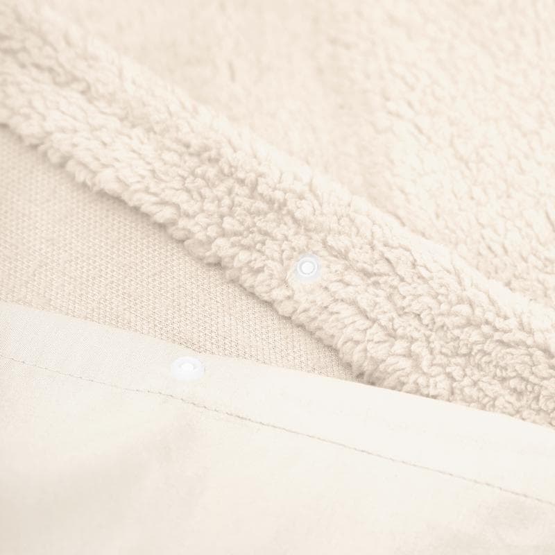 Parure de lit en tissu teddy - blanc cassé - 140 x 200 cm