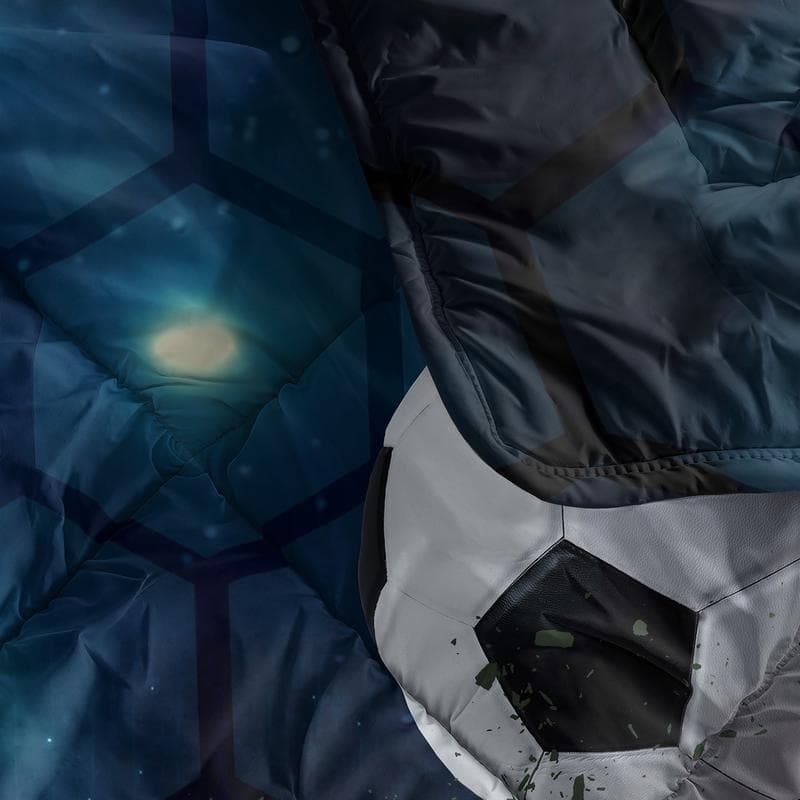 Lazy all-in-one kinderdekbed met voetbalprint