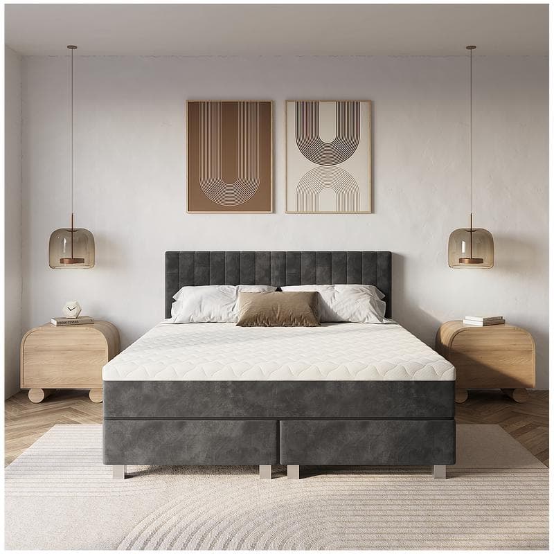 Boxspring Velvet - antraciet