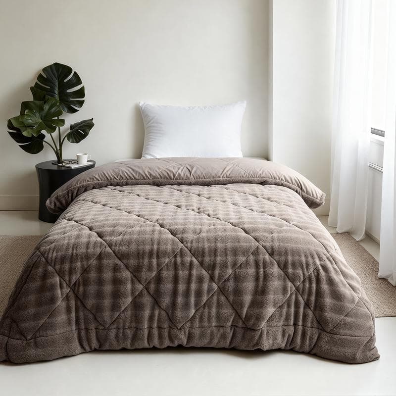 Couette sans housse Pom Pom Fur - taupe