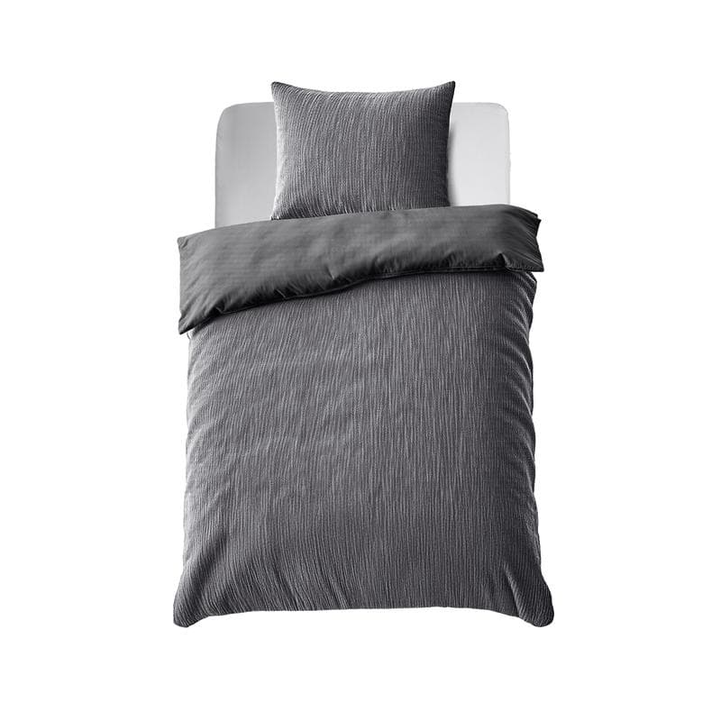 Parure de lit en velours - anthracite