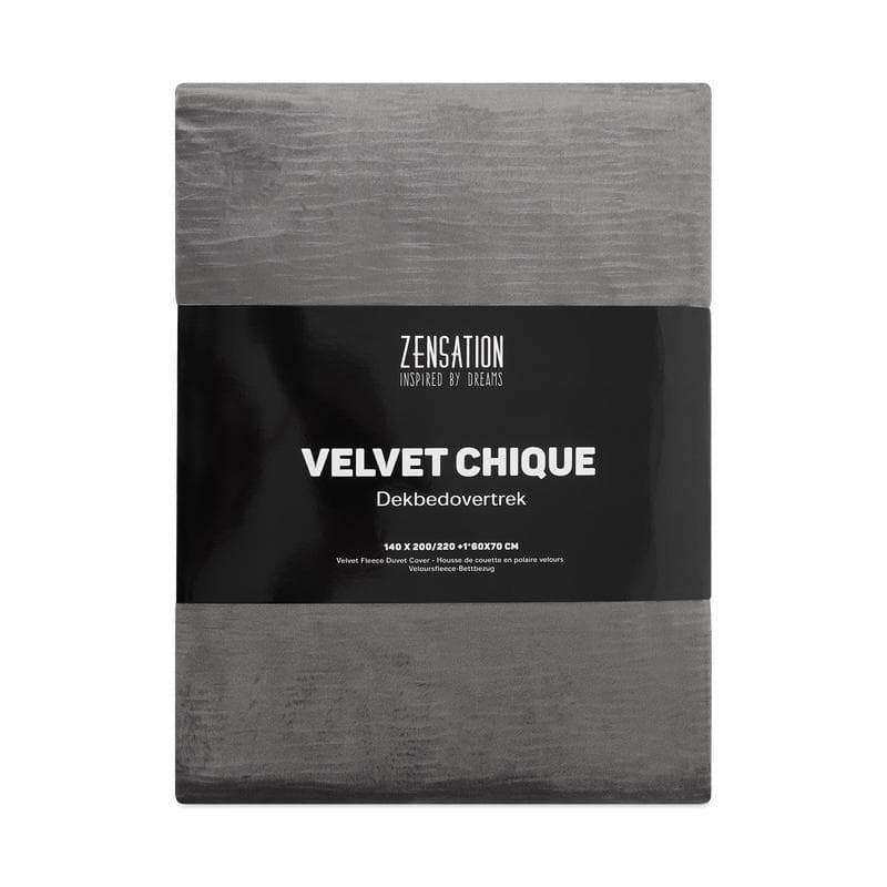 Dekbedovertrek Velvet Chique - Antraciet