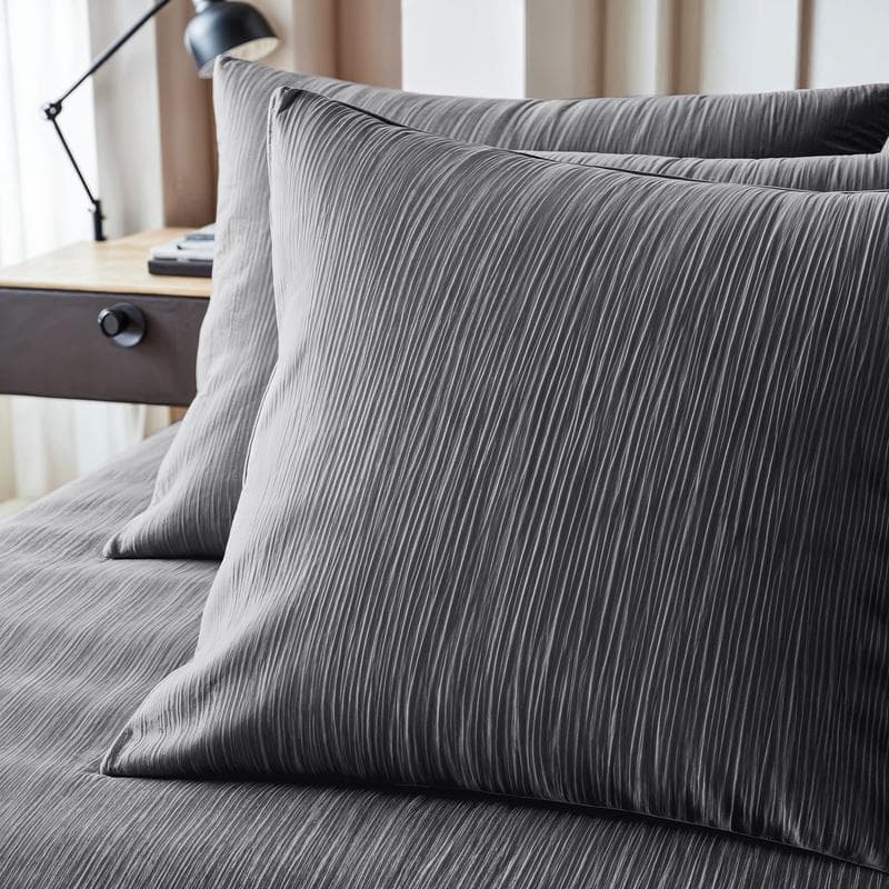 Parure de lit en velours - anthracite