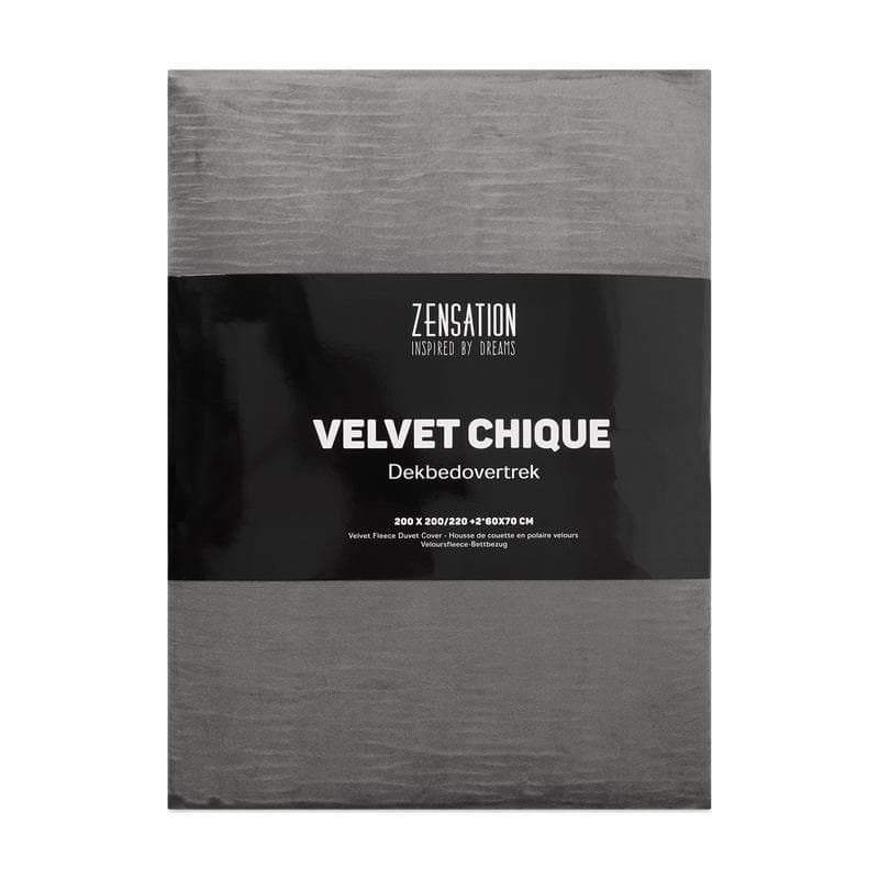 Dekbedovertrek Velvet Chique - Antraciet