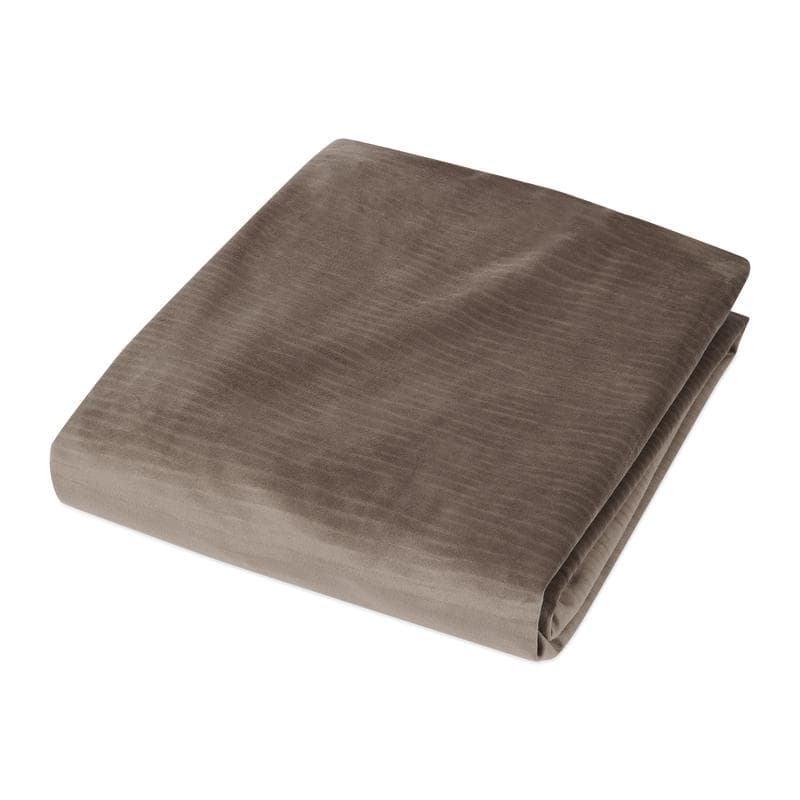 Parure de lit en velours - taupe