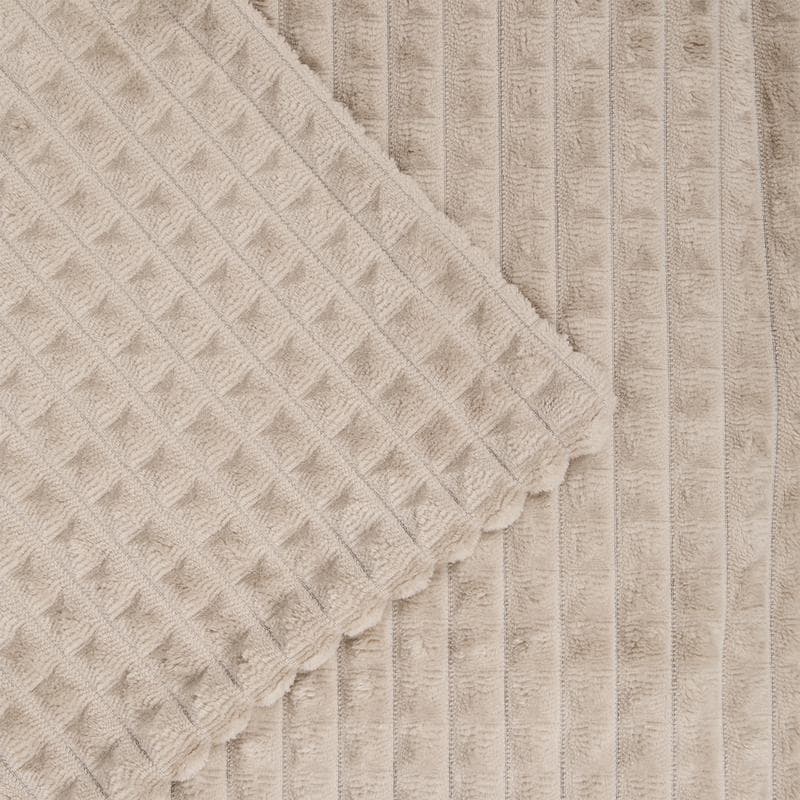 Parure de lit en polaire velours Teddy - taupe