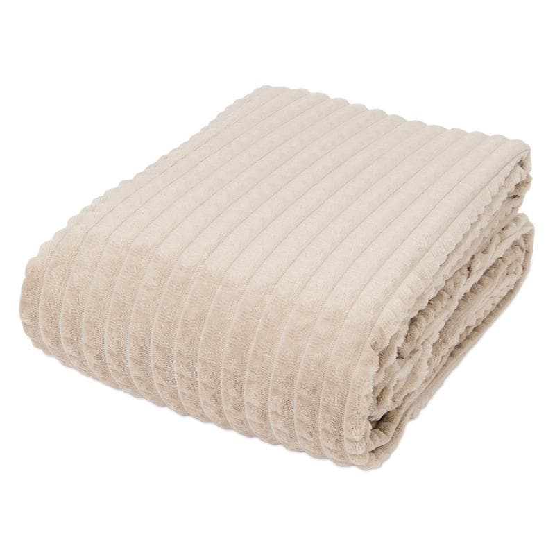 Teddy fleece dekbedovertrek met reliëf - taupe