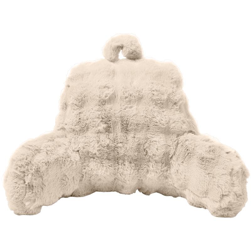 Comfortabel rugkussen Pom Pom Fur - crème-wit