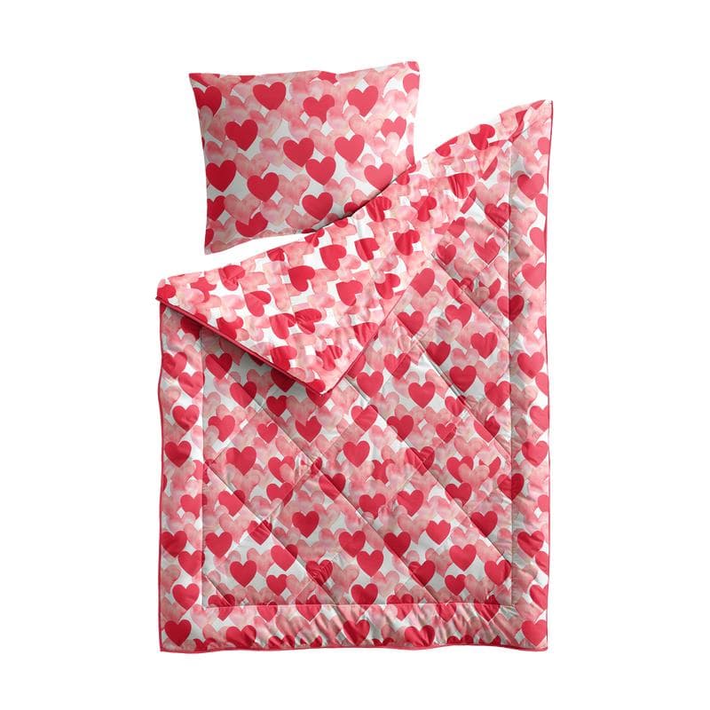 Couette sans housse pour enfants - imprimé cœur