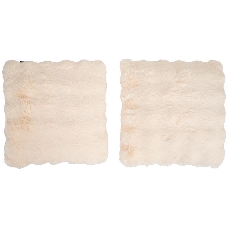 Pom Pom Fur plaid met kussens - crème-wit