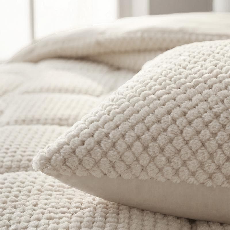 Lazy all-in-one dekbed Teddy fur - beige
