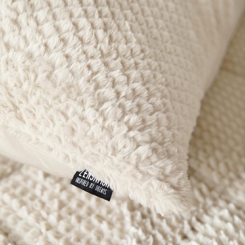 Lazy all-in-one dekbed Teddy fur - beige