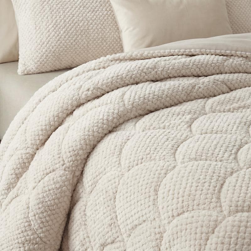 Lazy all-in-one dekbed Teddy fur - beige