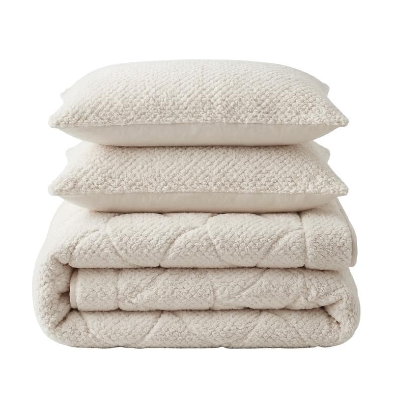 Lazy all-in-one dekbed Teddy fur - beige