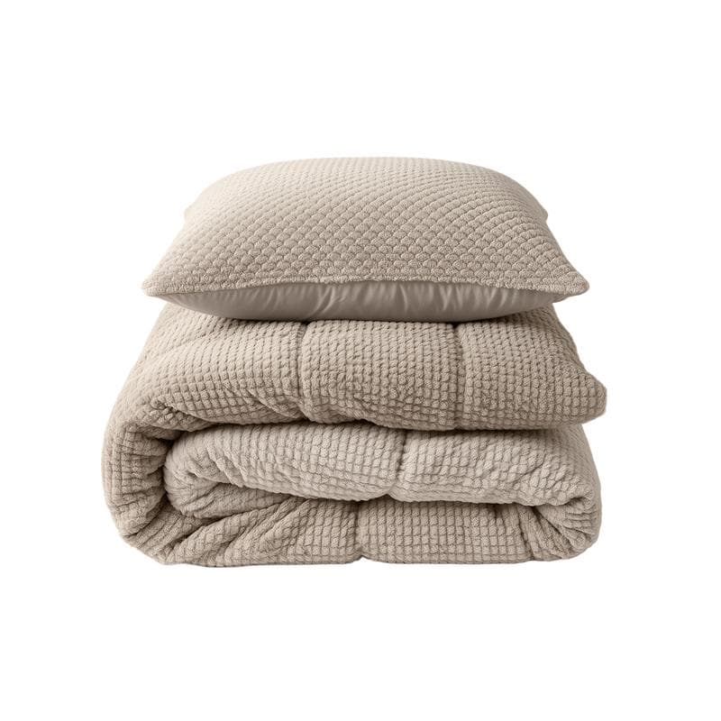 Lazy all-in-one dekbed Teddy fur - taupe