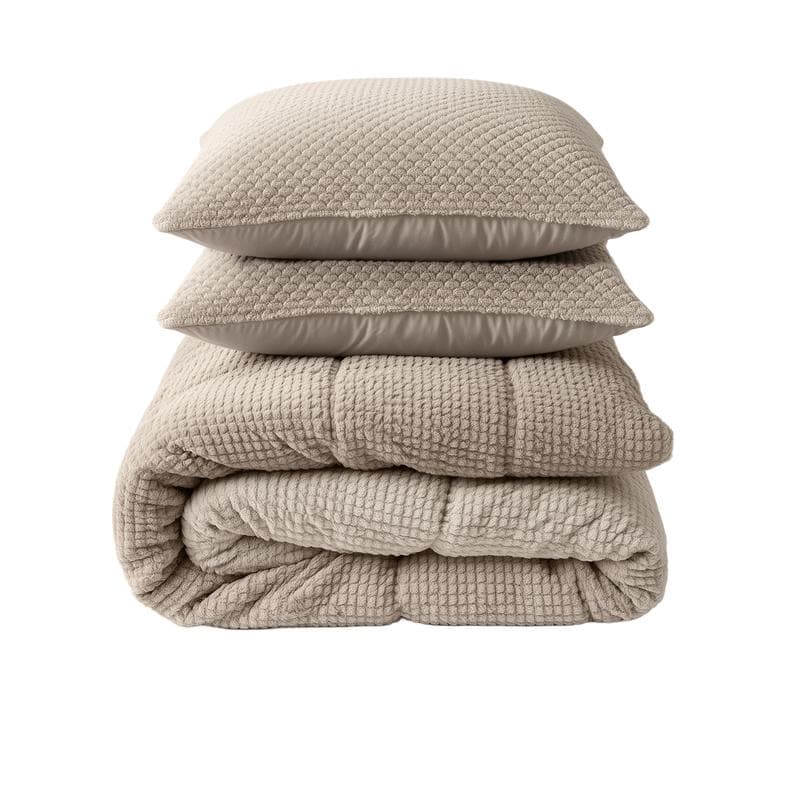 Lazy all-in-one dekbed Teddy fur - taupe