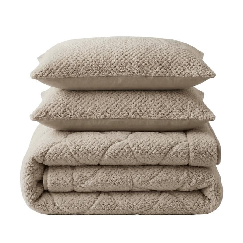 Lazy all-in-one dekbed Teddy fur - taupe