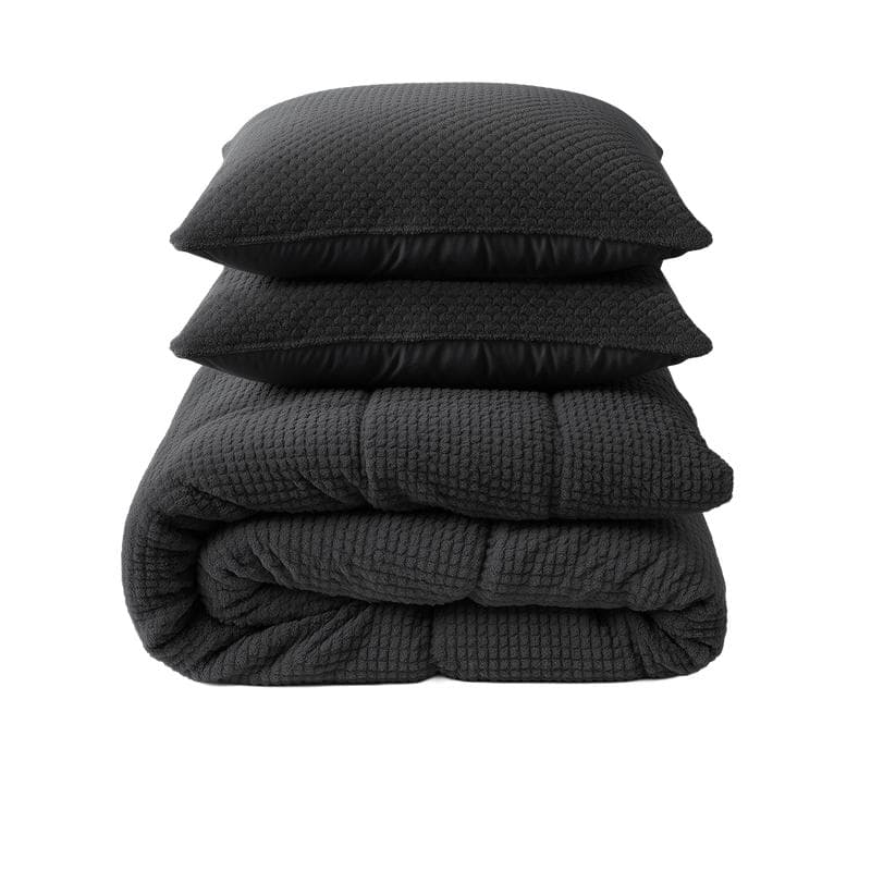 Lazy all-in-one dekbed Teddy fur - antraciet