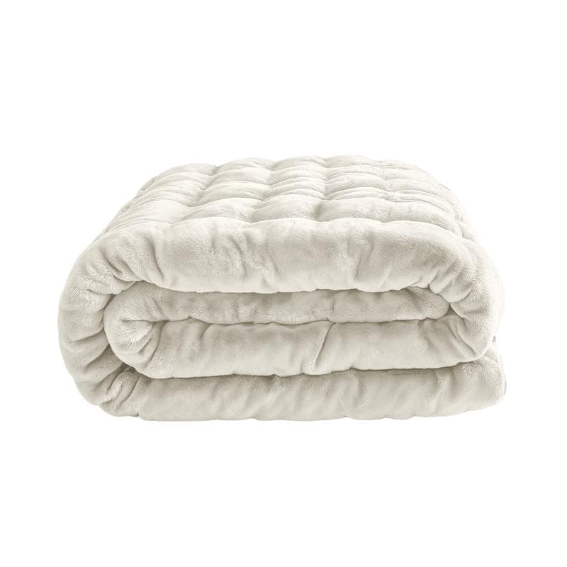 Couette sans housse Pom Pom Fur - blanc crème