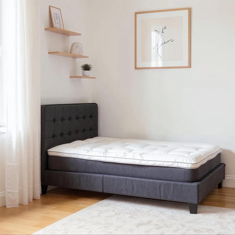 Premium Percale Katoen Topper - Wit