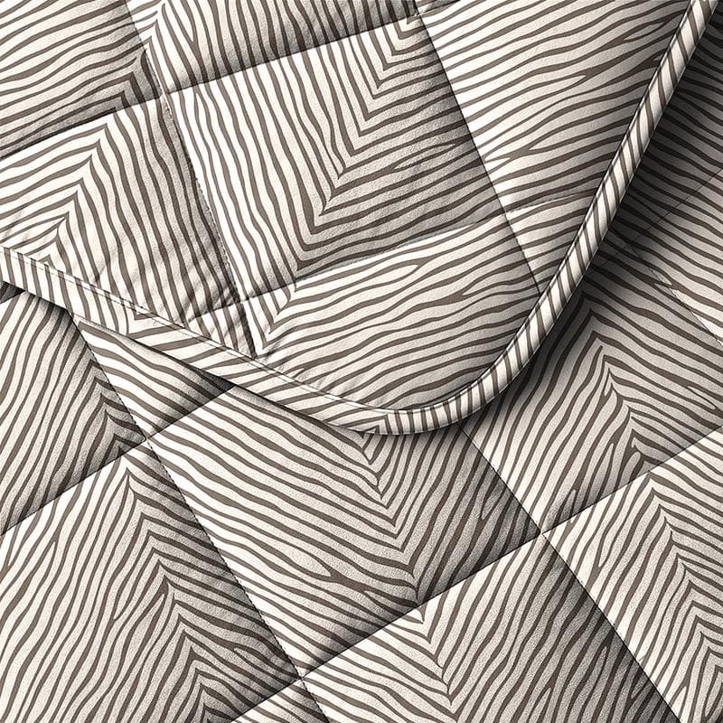 Lazy all-in-one dekbed stripes - taupe