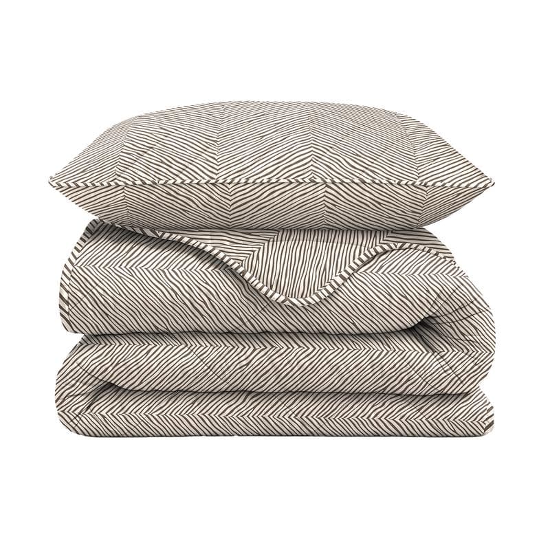 Couette sans housse zébrée - taupe